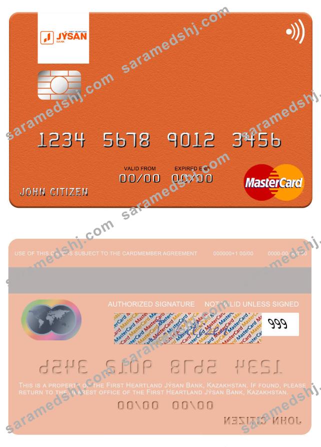 Kazakhstan First Heartland Jýsan Bank mastercard